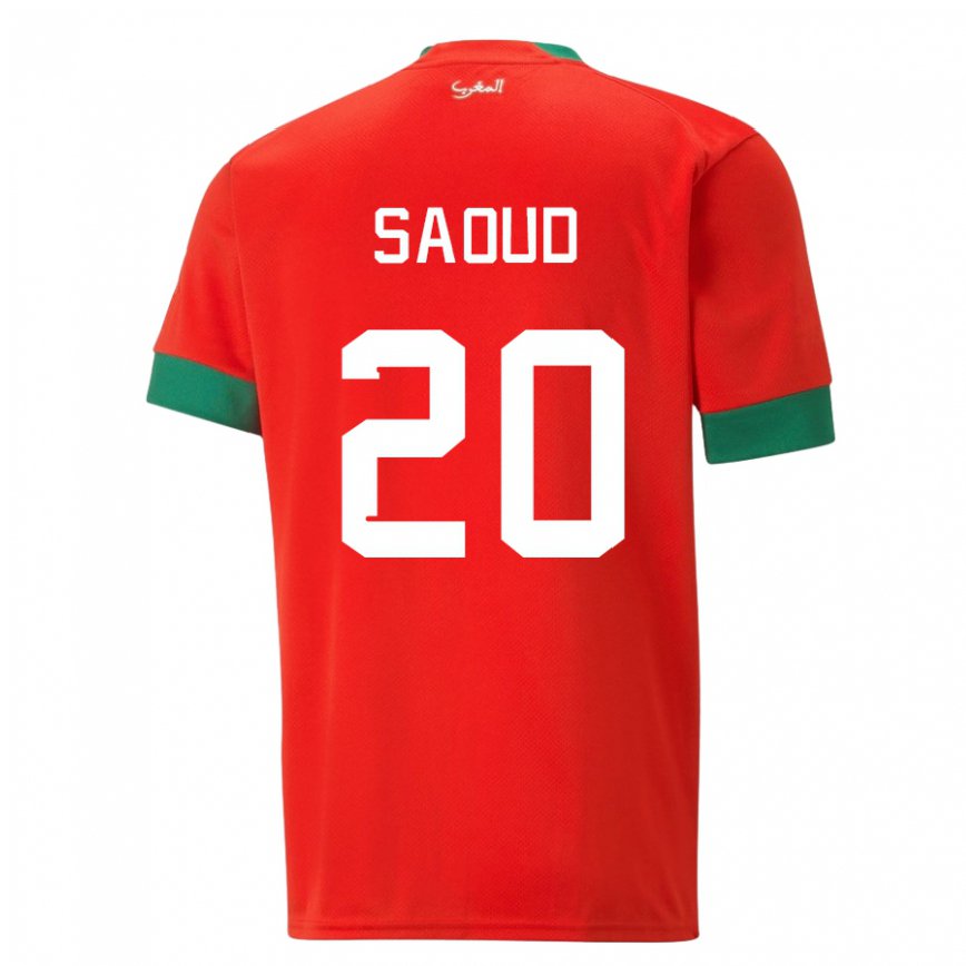 Kinder Marokkanische Imane Saoud #20 Rot Heimtrikot Trikot 22-24 Luxemburg