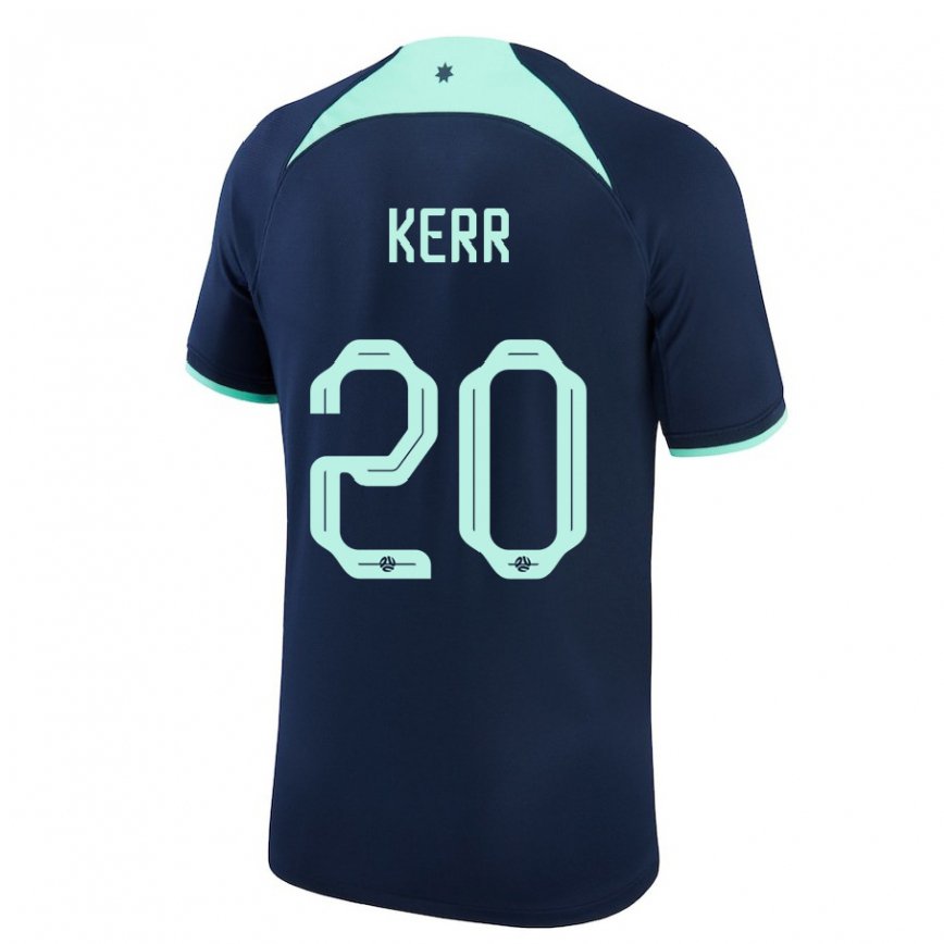 Kinder Australische Sam Kerr #20 Dunkelblau Auswärtstrikot Trikot 22-24 Luxemburg