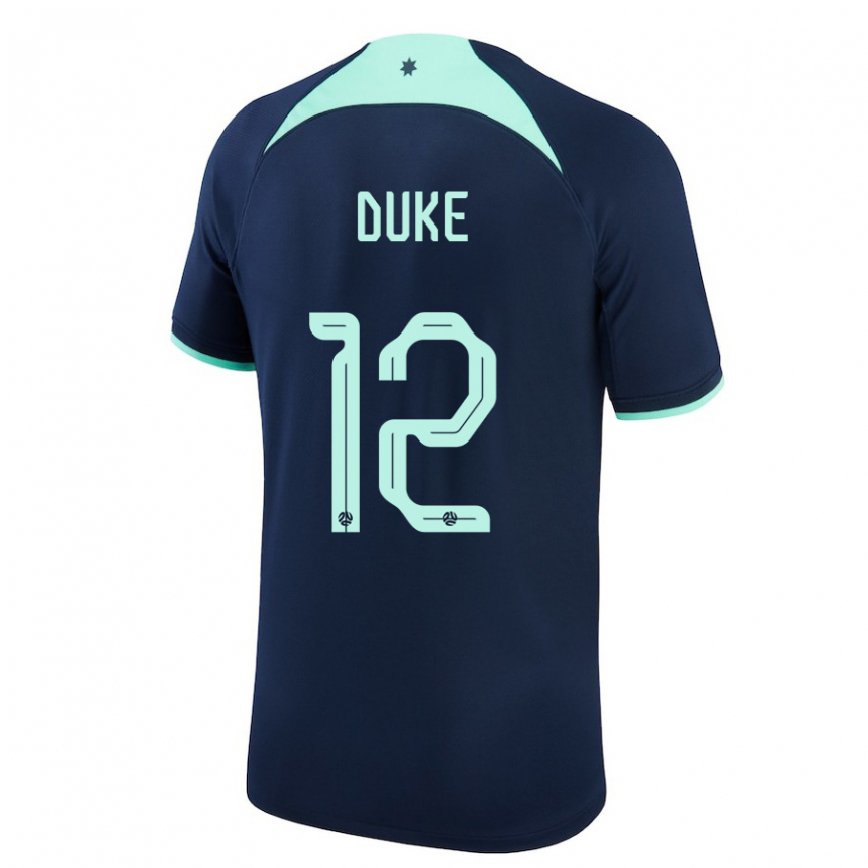 Kinder Australische Mitch Duke #12 Dunkelblau Auswärtstrikot Trikot 22-24 Luxemburg