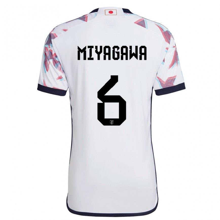 Kinder Japanische Asato Miyagawa #6 Weiß Auswärtstrikot Trikot 22-24 Luxemburg