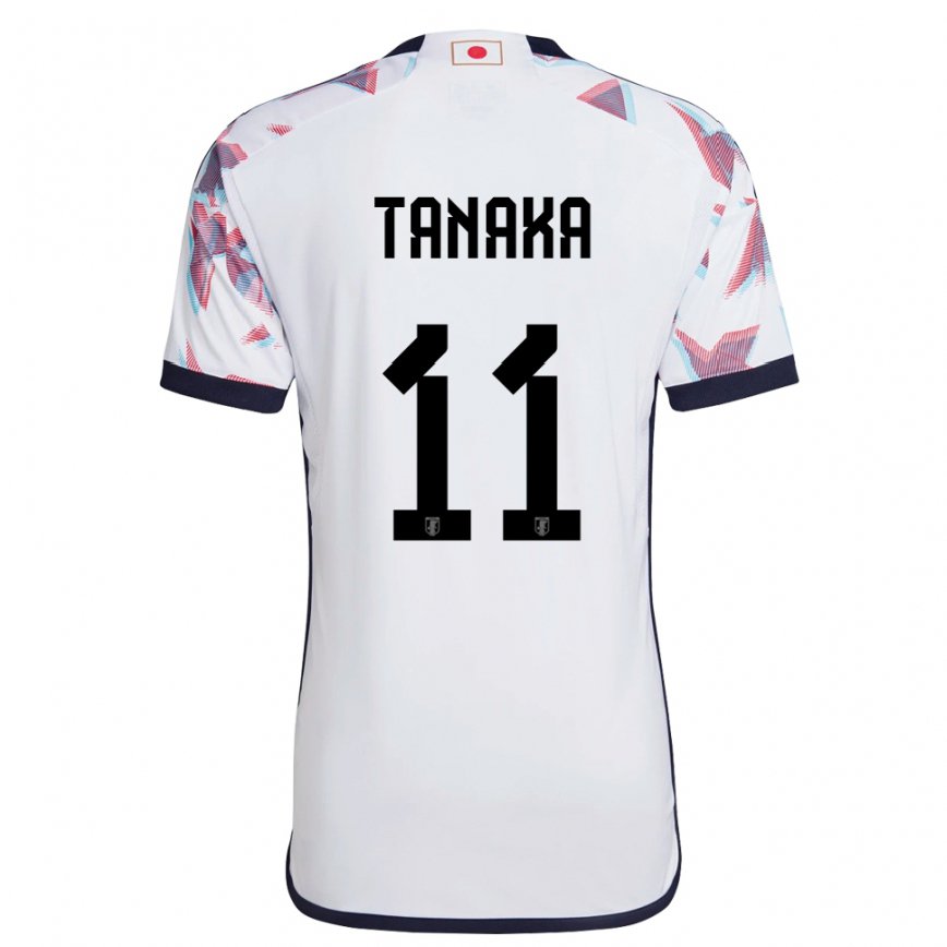 Kinder Japanische Mina Tanaka #11 Weiß Auswärtstrikot Trikot 22-24 Luxemburg