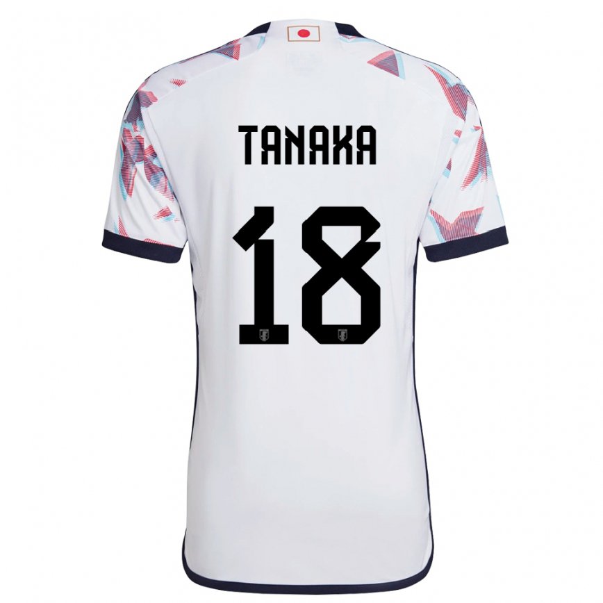 Kinder Japanische Momoko Tanaka #18 Weiß Auswärtstrikot Trikot 22-24 Luxemburg