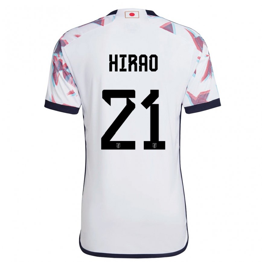 Kinder Japanische Chika Hirao #21 Weiß Auswärtstrikot Trikot 22-24 Luxemburg