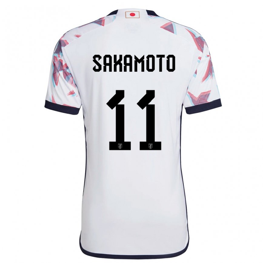 Kinder Japanische Isa Sakamoto #11 Weiß Auswärtstrikot Trikot 22-24 Luxemburg