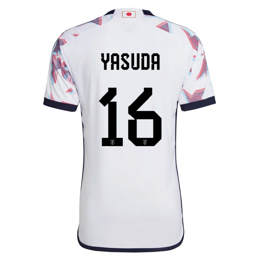 Kinder Japanische Kenshin Yasuda #16 Weiß Auswärtstrikot Trikot 22-24 Luxemburg