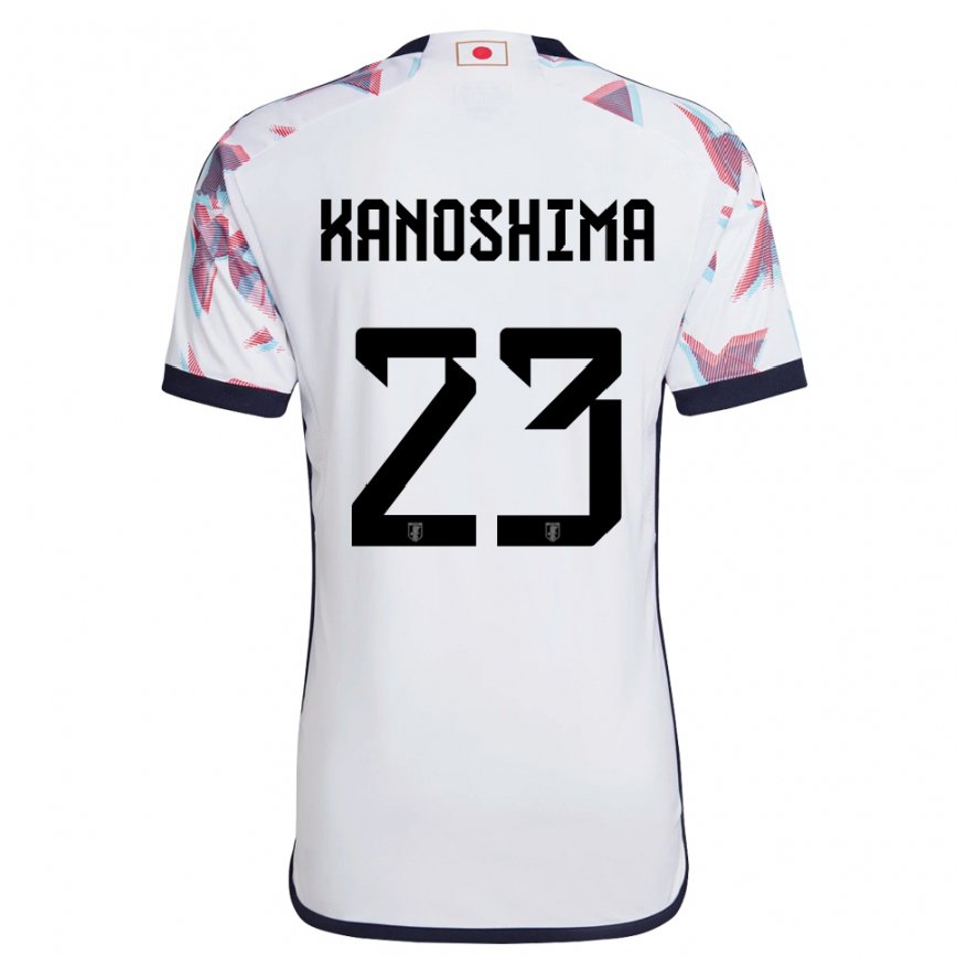 Kinder Japanische Yu Kanoshima #23 Weiß Auswärtstrikot Trikot 22-24 Luxemburg