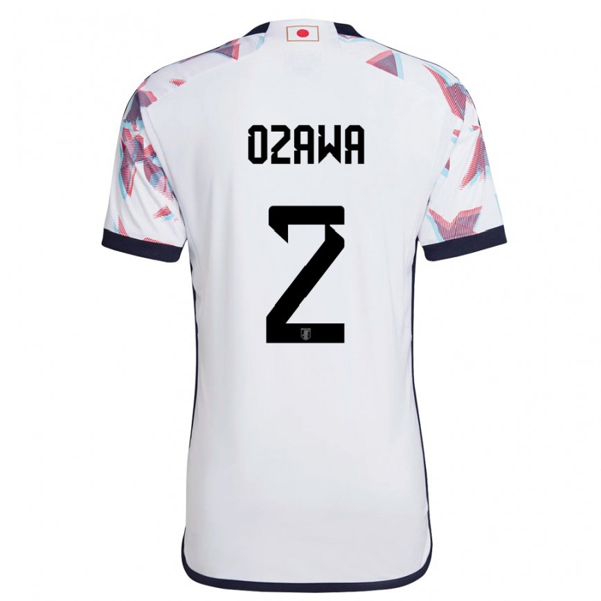 Kinder Japanische Haruki Ozawa #2 Weiß Auswärtstrikot Trikot 22-24 Luxemburg