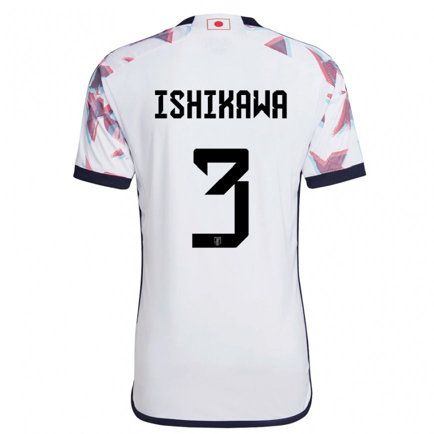 Kinder Japanische Seita Ishikawa #3 Weiß Auswärtstrikot Trikot 22-24 Luxemburg