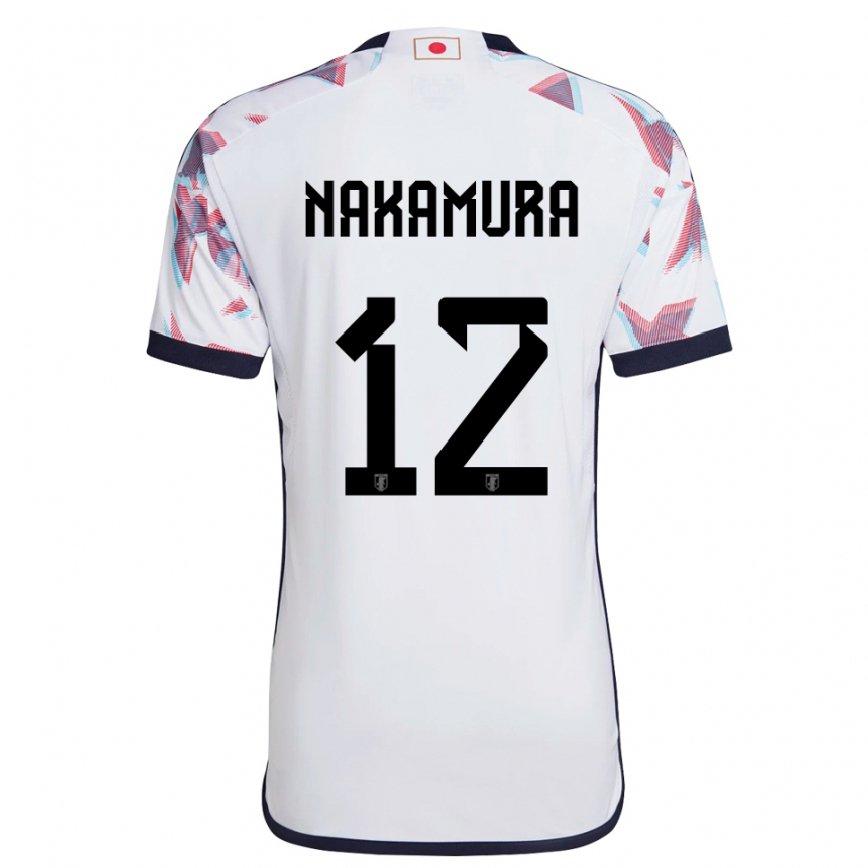 Kinder Japanische Keisuke Nakamura #12 Weiß Auswärtstrikot Trikot 22-24 Luxemburg