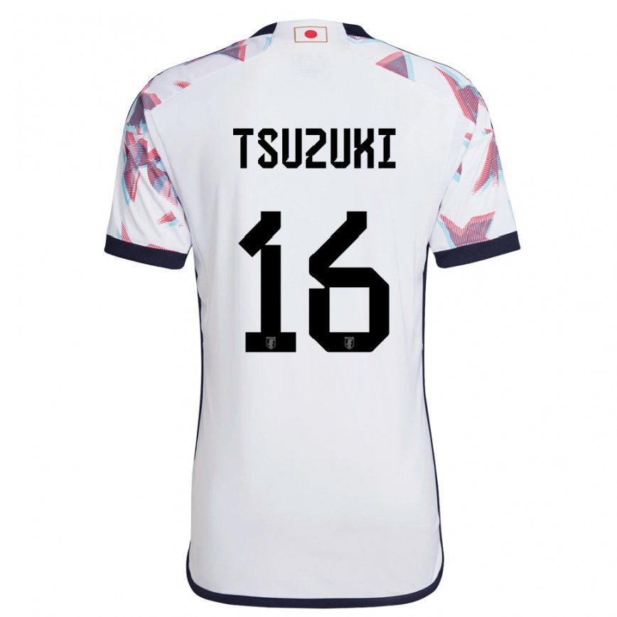 Kinder Japanische Shunta Tsuzuki #16 Weiß Auswärtstrikot Trikot 22-24 Luxemburg