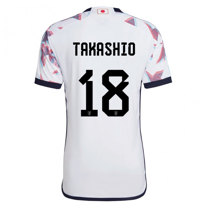 Kinder Japanische Hayase Takashio #18 Weiß Auswärtstrikot Trikot 22-24 Luxemburg