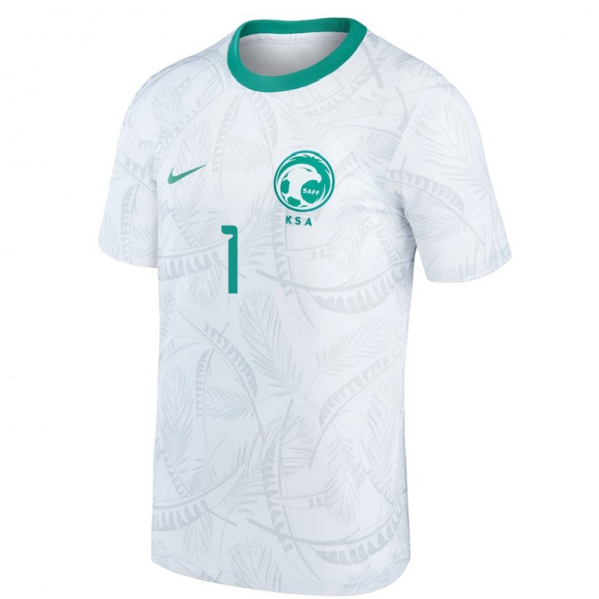 Herren Saudi-arabische Sarah Khaled #1 Weiß Heimtrikot Trikot 22-24 Luxemburg