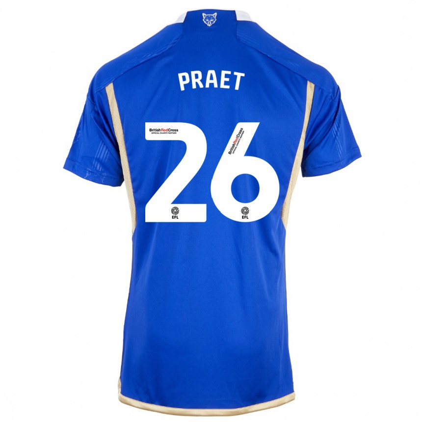Kinder Fußball Dennis Praet #26 Blau Heimtrikot Trikot 2023/24 T-Shirt Luxemburg