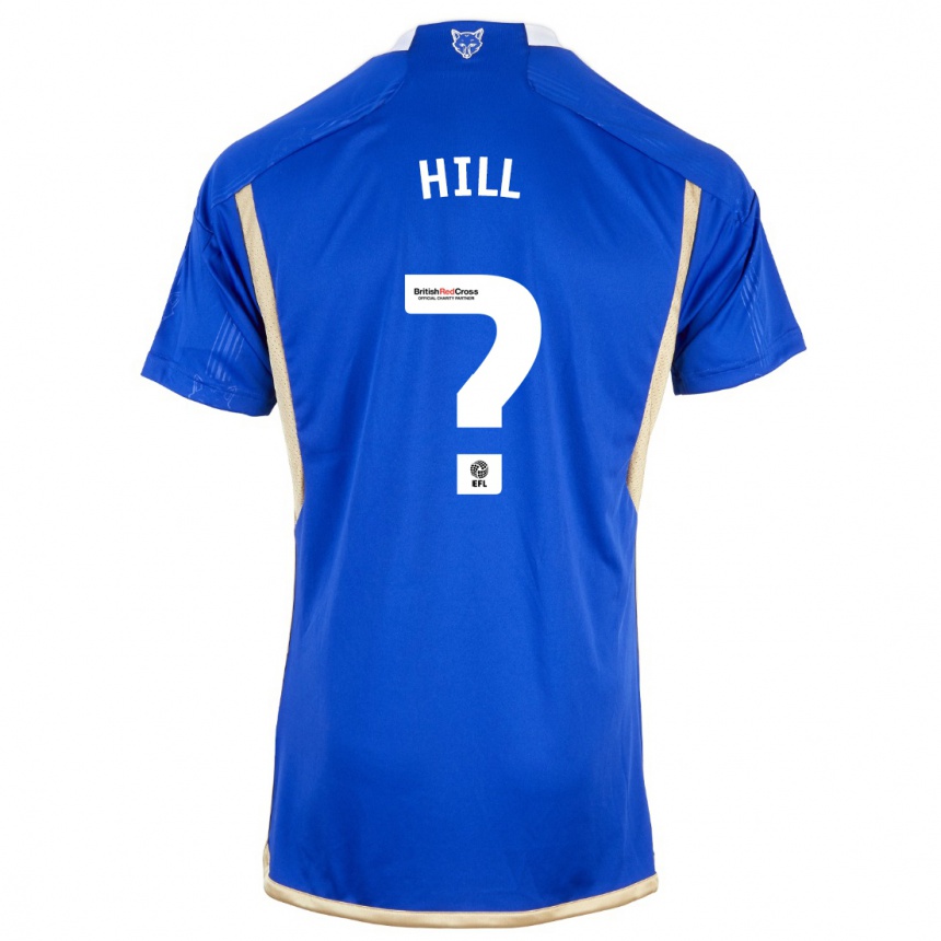 Kinder Fußball Deniche Hill #0 Blau Heimtrikot Trikot 2023/24 T-Shirt Luxemburg