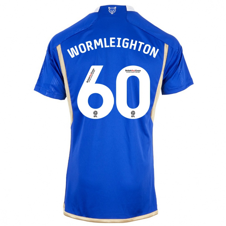 Kinder Fußball Joe Wormleighton #60 Blau Heimtrikot Trikot 2023/24 T-Shirt Luxemburg
