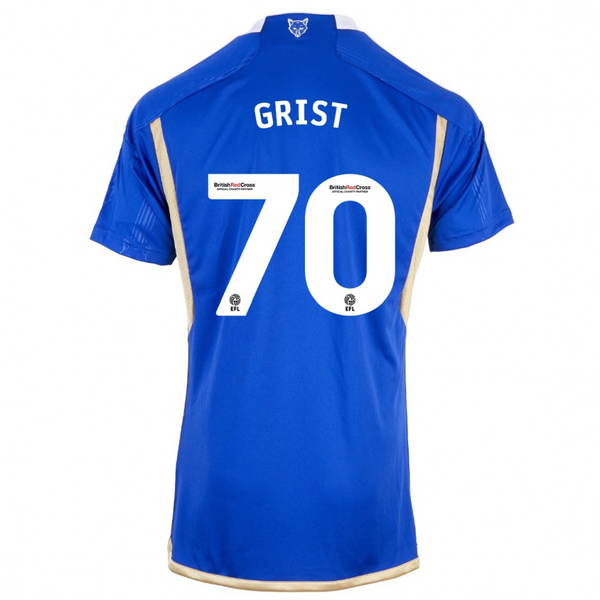 Kinder Fußball Ben Grist #70 Blau Heimtrikot Trikot 2023/24 T-Shirt Luxemburg