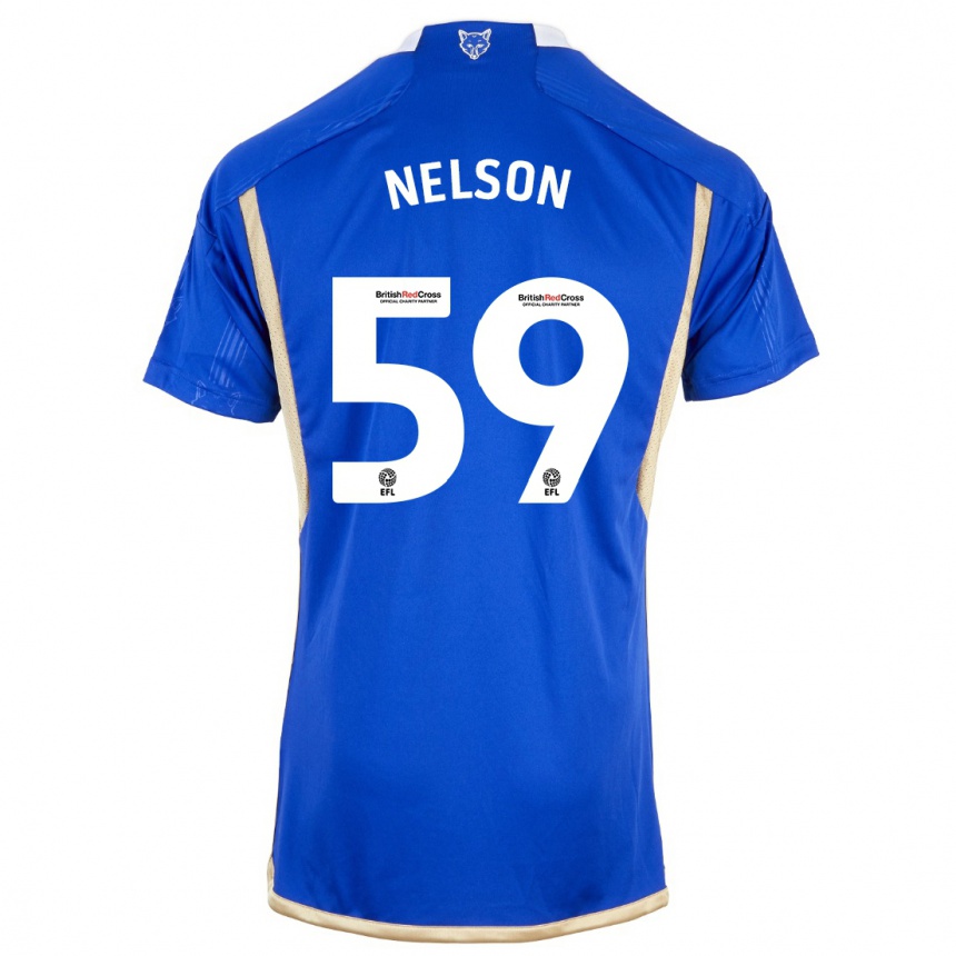 Kinder Fußball Ronny Nelson #59 Blau Heimtrikot Trikot 2023/24 T-Shirt Luxemburg