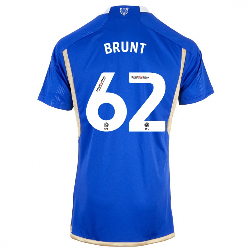 Kinder Fußball Lewis Brunt #62 Blau Heimtrikot Trikot 2023/24 T-Shirt Luxemburg