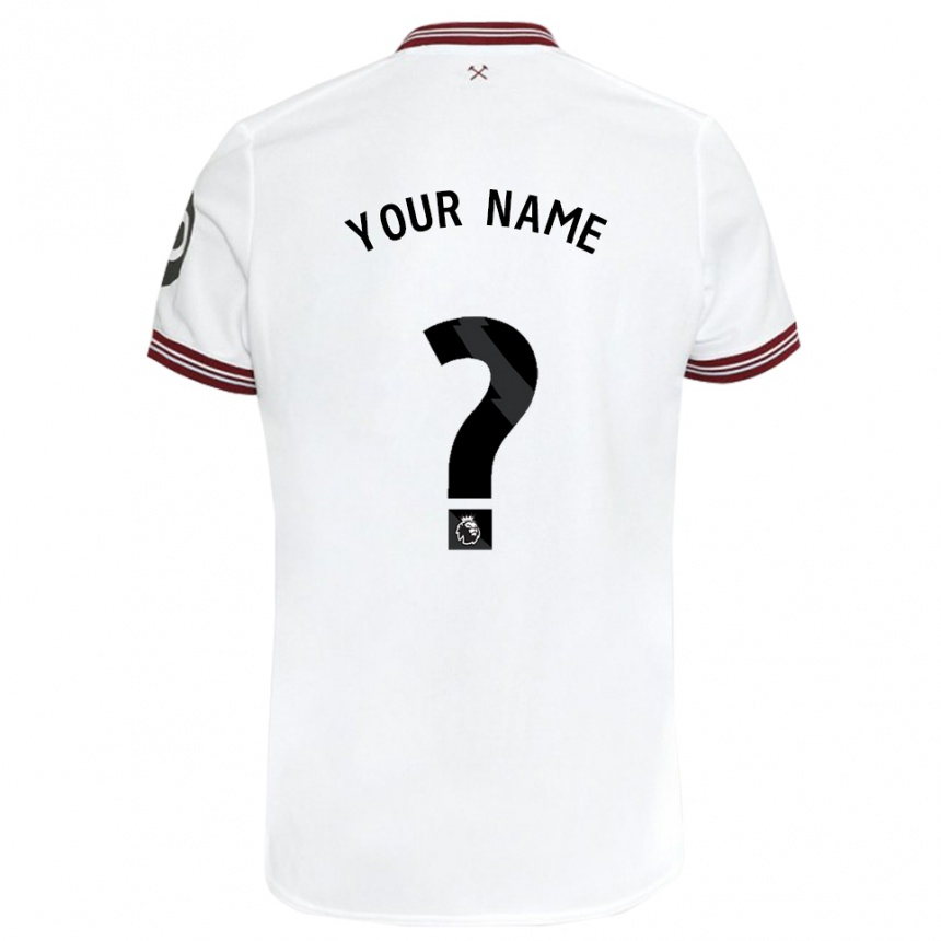 Kinder Fußball Ihren Namen #0 Weiß Auswärtstrikot Trikot 2023/24 T-Shirt Luxemburg