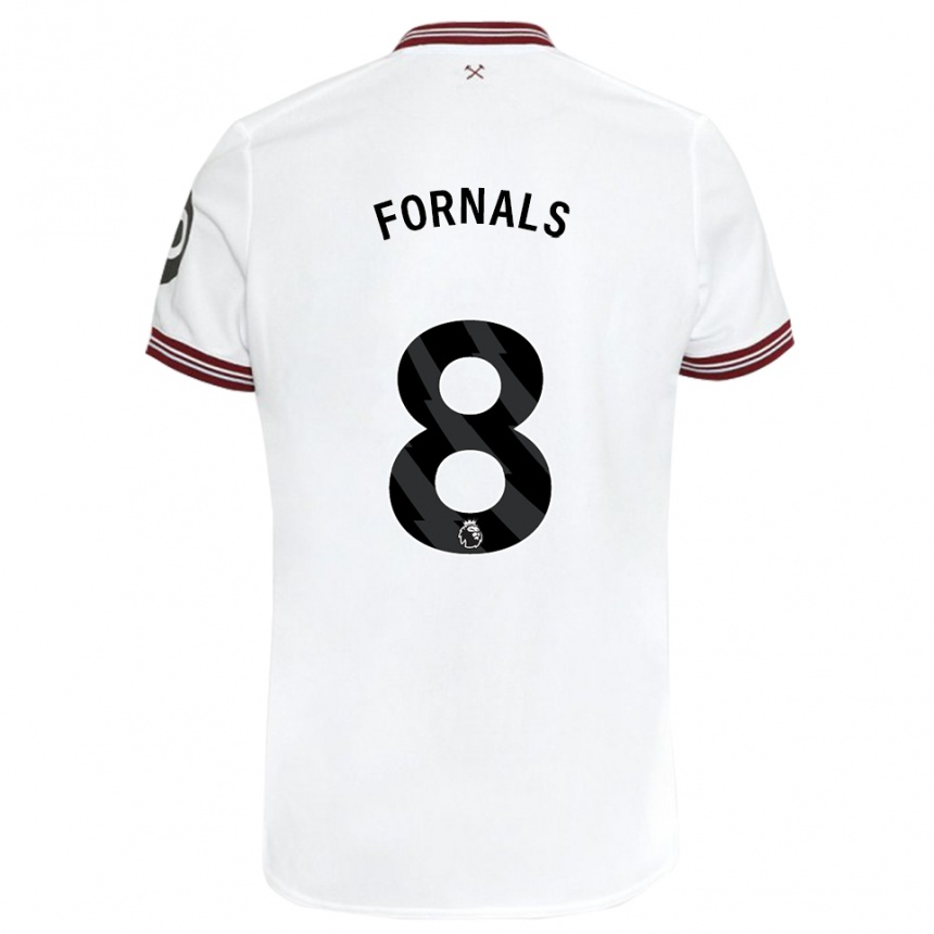 Kinder Fußball Pablo Fornals #8 Weiß Auswärtstrikot Trikot 2023/24 T-Shirt Luxemburg