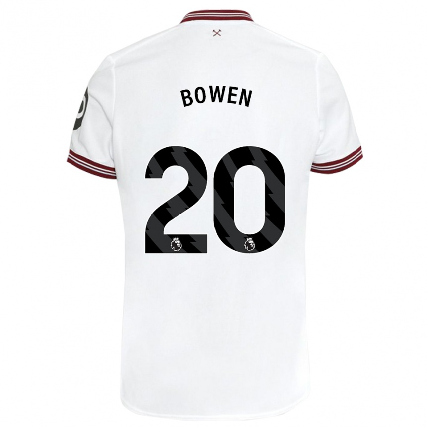 Kinder Fußball Jarrod Bowen #20 Weiß Auswärtstrikot Trikot 2023/24 T-Shirt Luxemburg