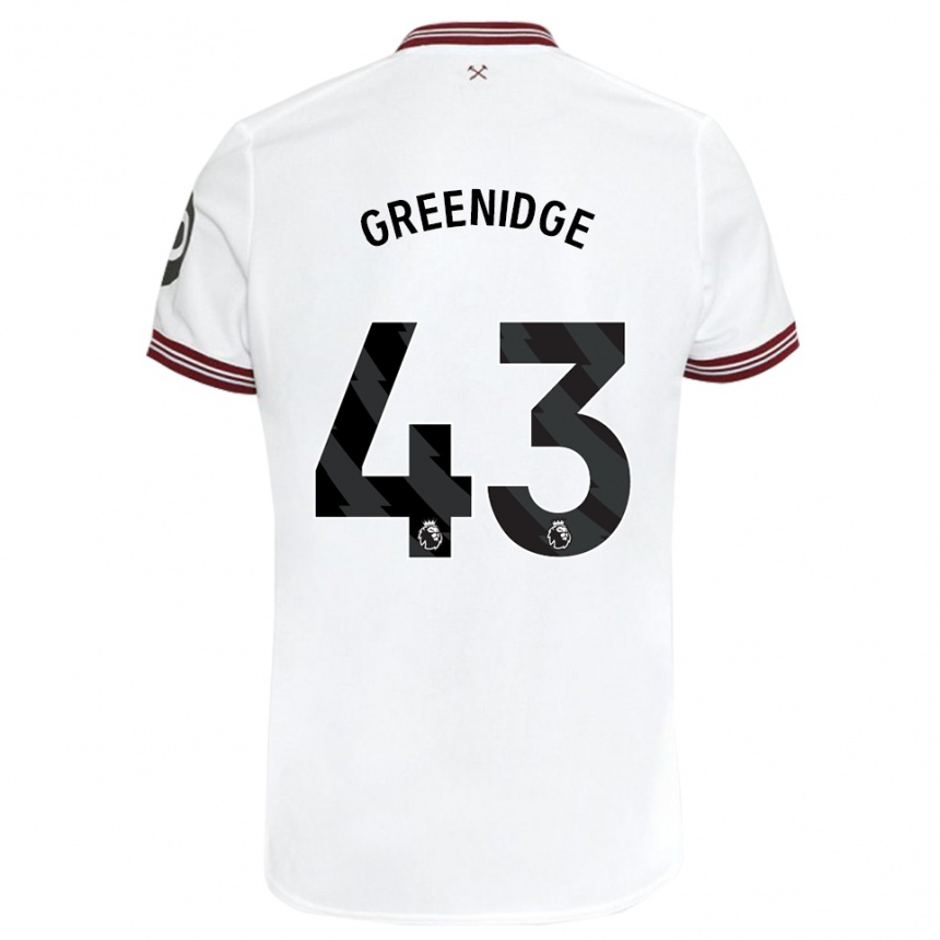 Kinder Fußball Will Greenidge #43 Weiß Auswärtstrikot Trikot 2023/24 T-Shirt Luxemburg