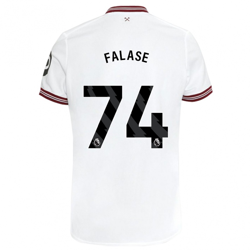 Kinder Fußball Asher Falase #74 Weiß Auswärtstrikot Trikot 2023/24 T-Shirt Luxemburg