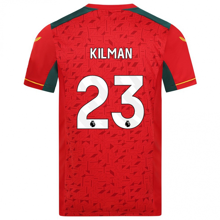 Kinder Fußball Max Kilman #23 Rot Auswärtstrikot Trikot 2023/24 T-Shirt Luxemburg
