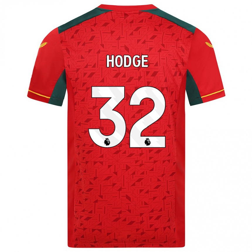 Kinder Fußball Joe Hodge #32 Rot Auswärtstrikot Trikot 2023/24 T-Shirt Luxemburg