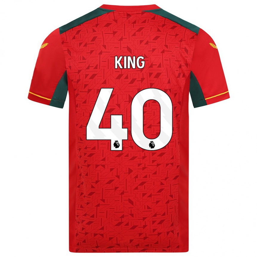 Kinder Fußball Tom King #40 Rot Auswärtstrikot Trikot 2023/24 T-Shirt Luxemburg