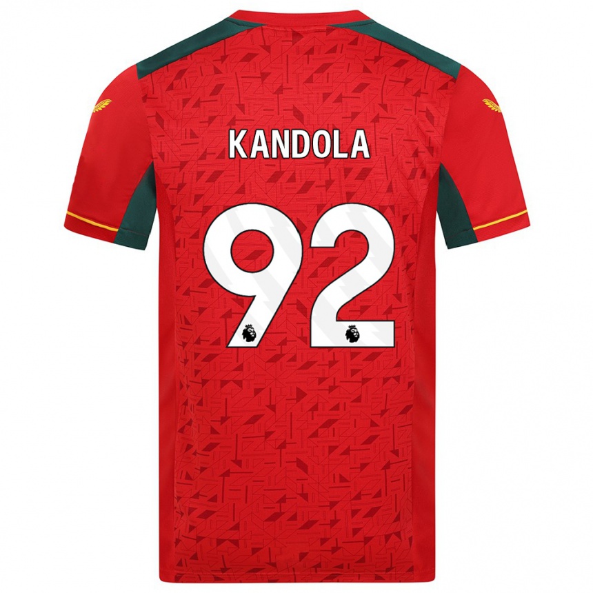 Kinder Fußball Kam Kandola #92 Rot Auswärtstrikot Trikot 2023/24 T-Shirt Luxemburg