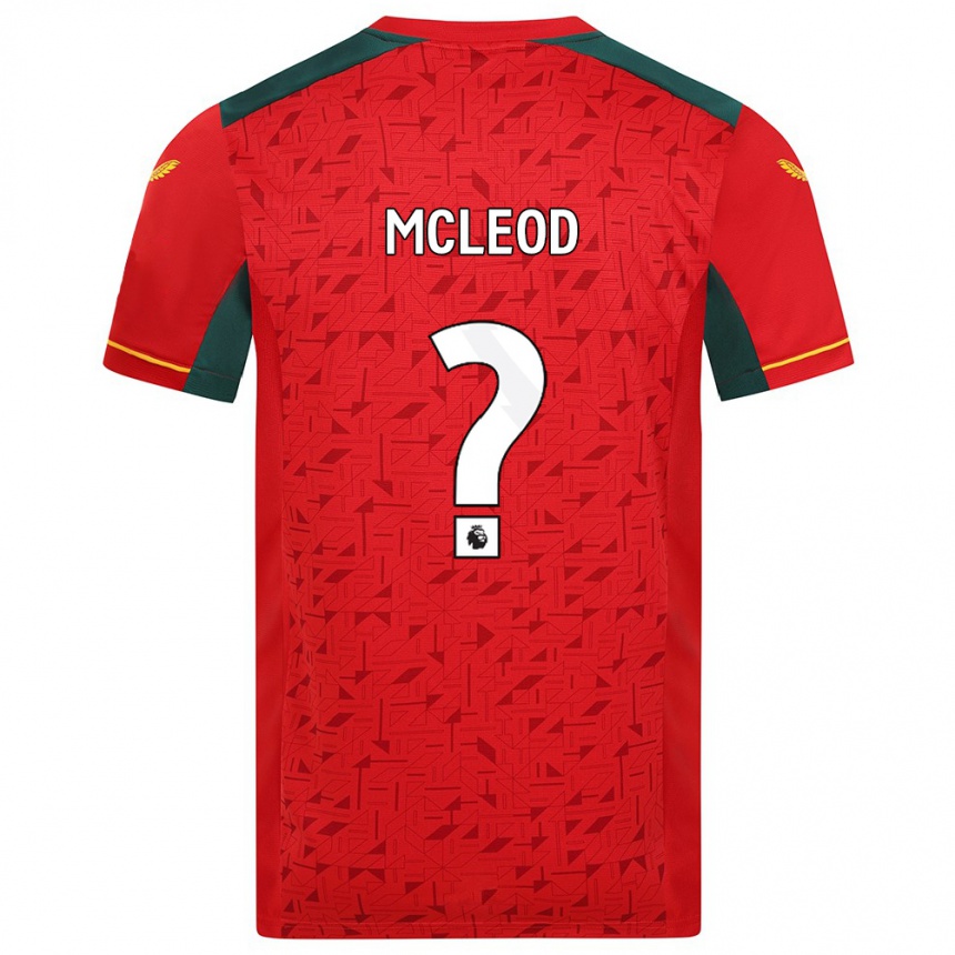 Kinder Fußball Conor Mcleod #0 Rot Auswärtstrikot Trikot 2023/24 T-Shirt Luxemburg