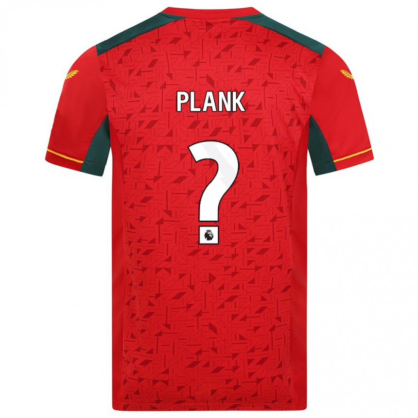 Kinder Fußball Dom Plank #0 Rot Auswärtstrikot Trikot 2023/24 T-Shirt Luxemburg