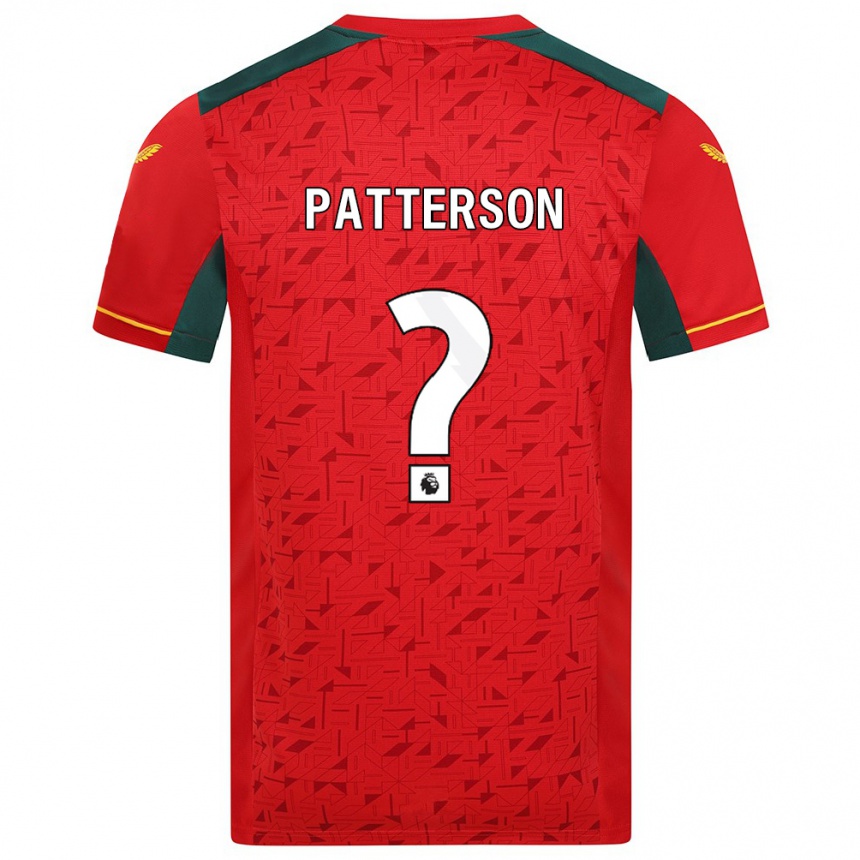 Kinder Fußball Lennon Patterson #0 Rot Auswärtstrikot Trikot 2023/24 T-Shirt Luxemburg