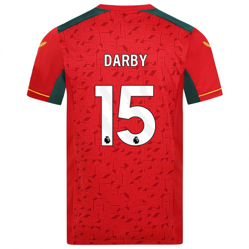 Kinder Fußball Kelly Darby #15 Rot Auswärtstrikot Trikot 2023/24 T-Shirt Luxemburg