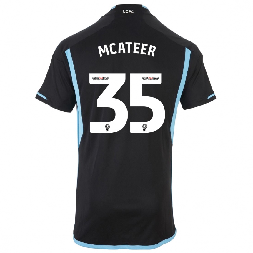 Kinder Fußball Kasey Mcateer #35 Schwarz Auswärtstrikot Trikot 2023/24 T-Shirt Luxemburg
