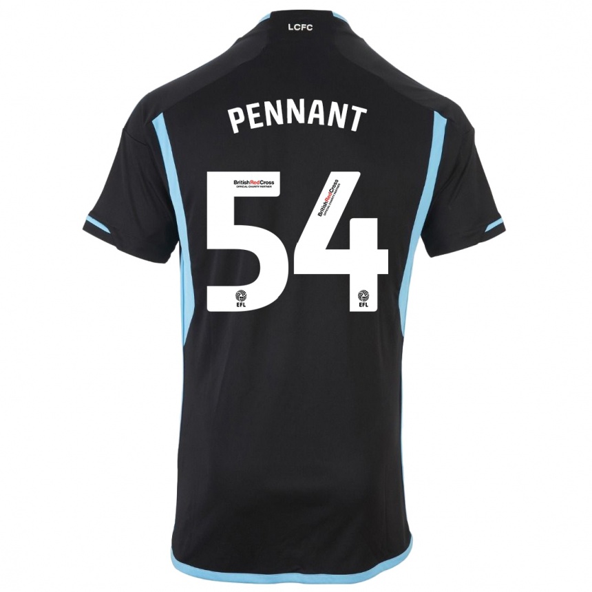 Kinder Fußball Kian Pennant #54 Schwarz Auswärtstrikot Trikot 2023/24 T-Shirt Luxemburg