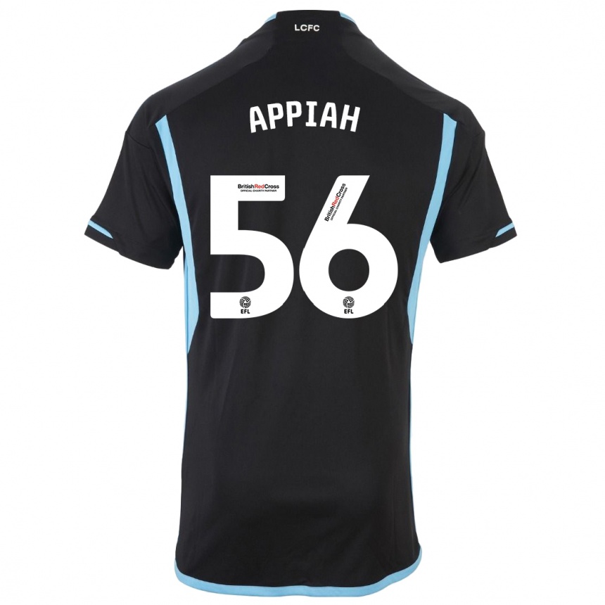 Kinder Fußball Paul Appiah #56 Schwarz Auswärtstrikot Trikot 2023/24 T-Shirt Luxemburg