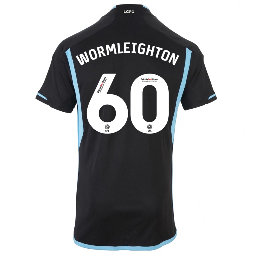 Kinder Fußball Joe Wormleighton #60 Schwarz Auswärtstrikot Trikot 2023/24 T-Shirt Luxemburg