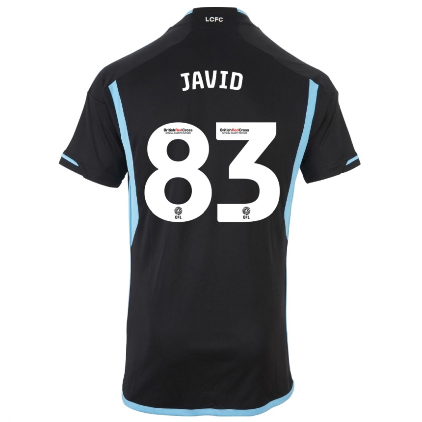 Kinder Fußball Abdullah Javid #83 Schwarz Auswärtstrikot Trikot 2023/24 T-Shirt Luxemburg