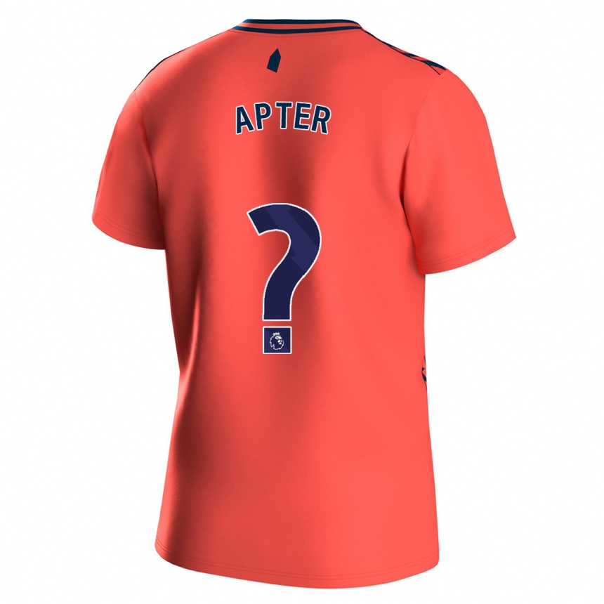 Kinder Fußball Matthew Apter #0 Koralle Auswärtstrikot Trikot 2023/24 T-Shirt Luxemburg