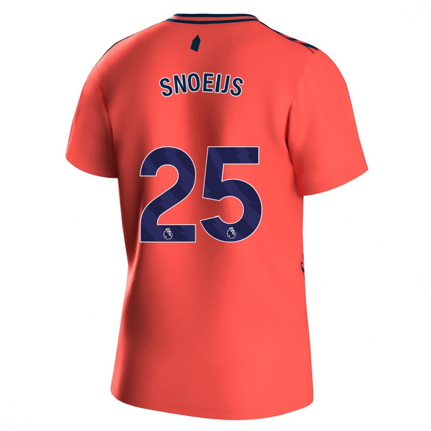 Kinder Fußball Katja Snoeijs #25 Koralle Auswärtstrikot Trikot 2023/24 T-Shirt Luxemburg