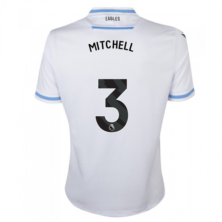 Kinder Fußball Tyrick Mitchell #3 Weiß Auswärtstrikot Trikot 2023/24 T-Shirt Luxemburg