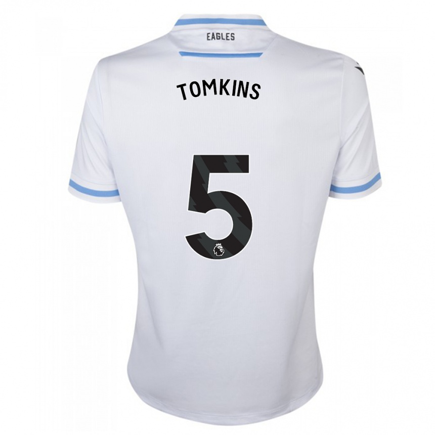 Kinder Fußball James Tomkins #5 Weiß Auswärtstrikot Trikot 2023/24 T-Shirt Luxemburg