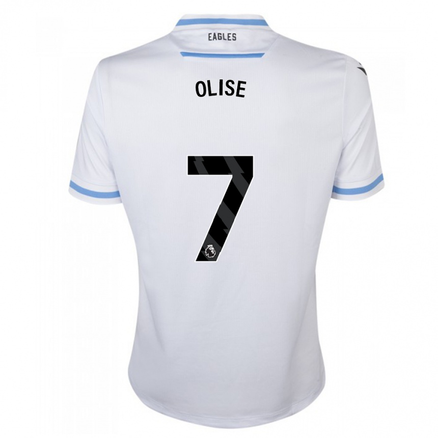 Kinder Fußball Michael Olise #7 Weiß Auswärtstrikot Trikot 2023/24 T-Shirt Luxemburg