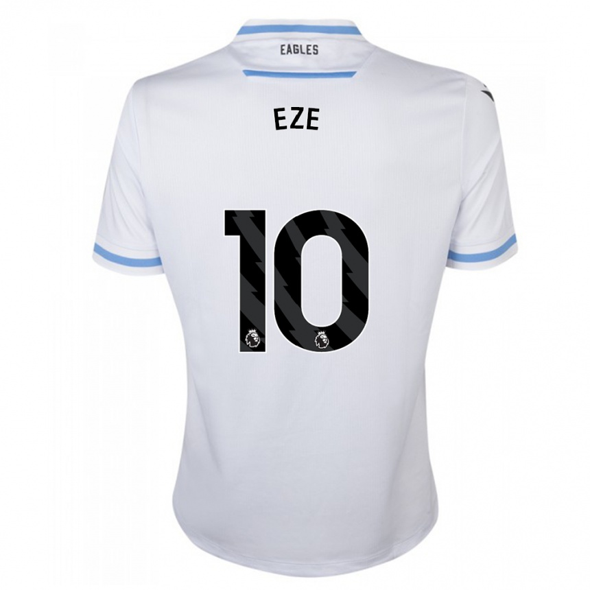 Kinder Fußball Eberechi Eze #10 Weiß Auswärtstrikot Trikot 2023/24 T-Shirt Luxemburg
