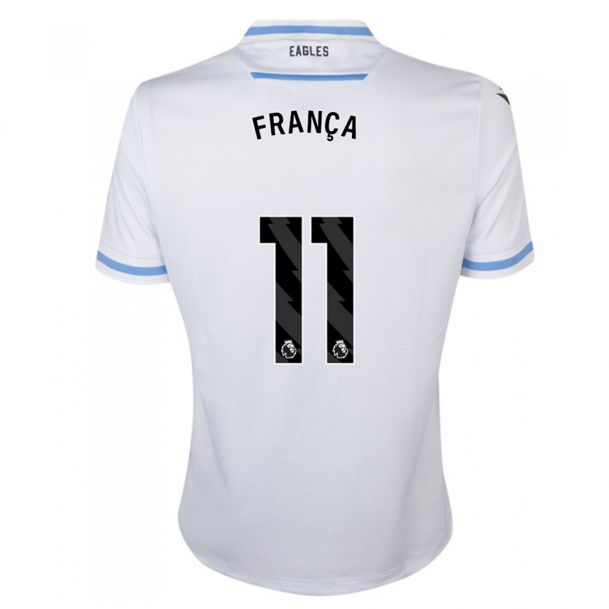 Kinder Fußball Matheus França #11 Weiß Auswärtstrikot Trikot 2023/24 T-Shirt Luxemburg