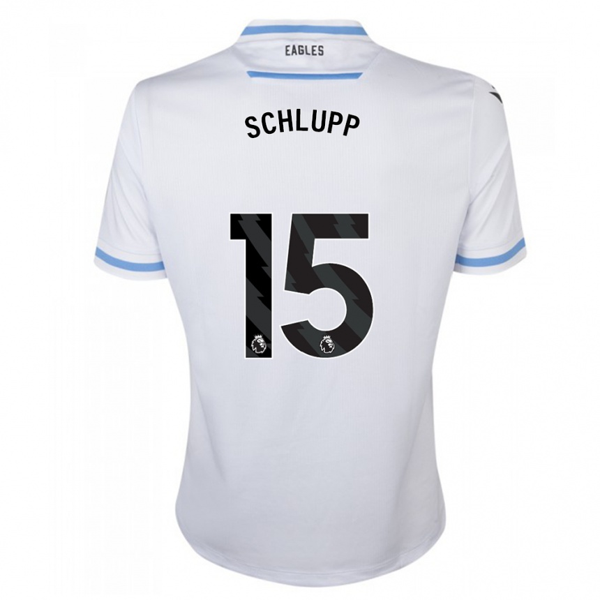 Kinder Fußball Jeffrey Schlupp #15 Weiß Auswärtstrikot Trikot 2023/24 T-Shirt Luxemburg