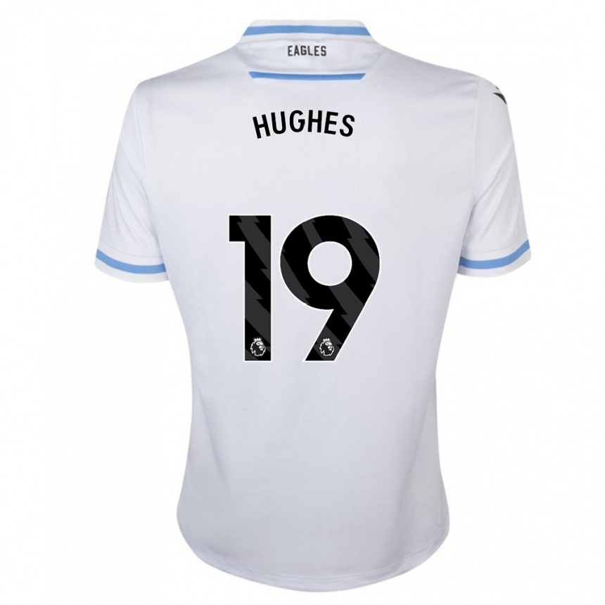 Kinder Fußball Will Hughes #19 Weiß Auswärtstrikot Trikot 2023/24 T-Shirt Luxemburg