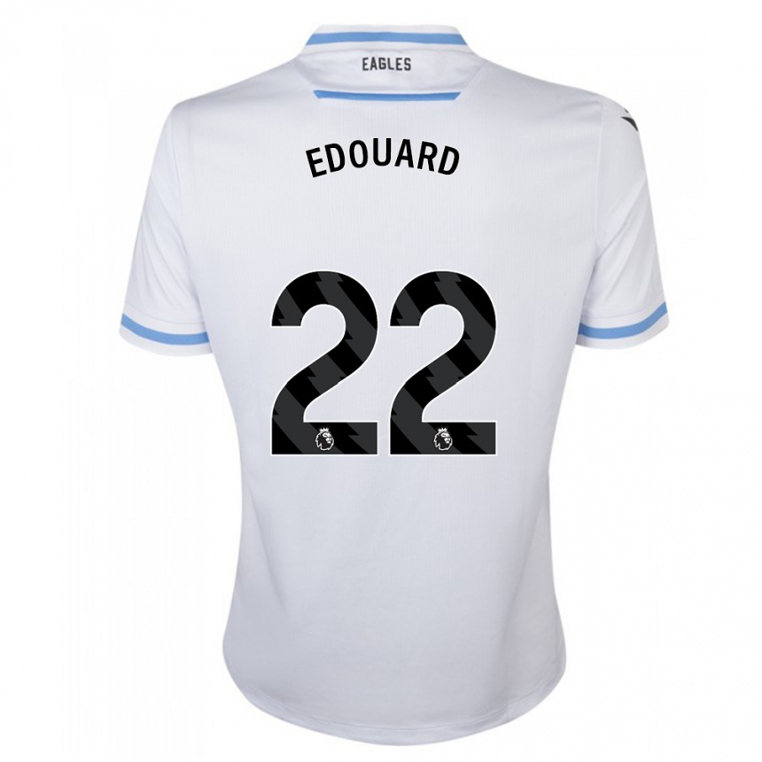 Kinder Fußball Odsonne Edouard #22 Weiß Auswärtstrikot Trikot 2023/24 T-Shirt Luxemburg